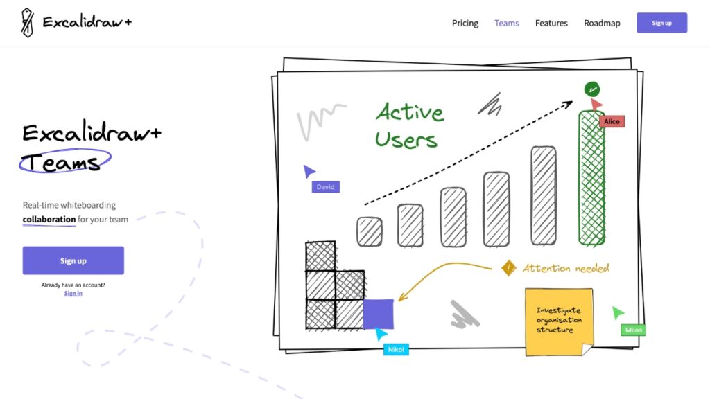 Tools to Enhance Hybrid Workplace Experience - Excalidraw | Hand-drawn look & feel • Collaborative • Secure