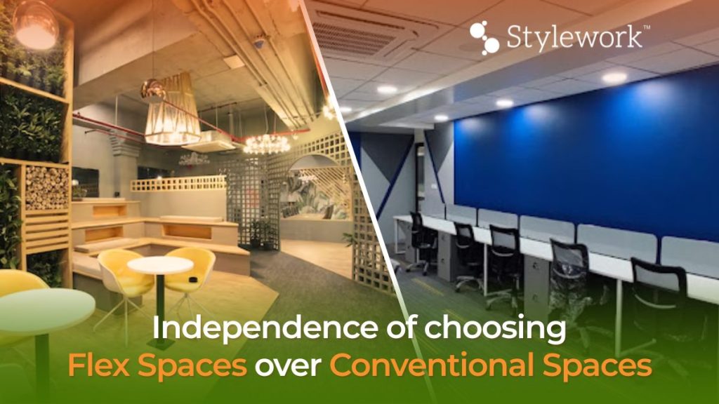 Independence of Choosing Flex Spaces Over Conventional Spaces